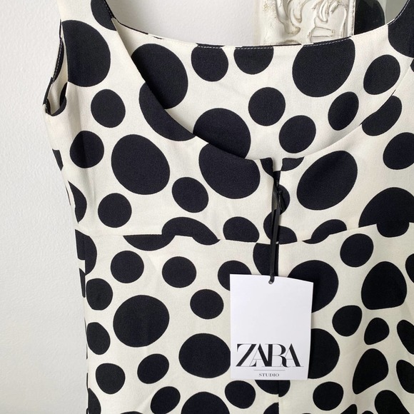 Zara Studio Limited Edition Polka Dot Mini Dress - Picture 5 of 10
